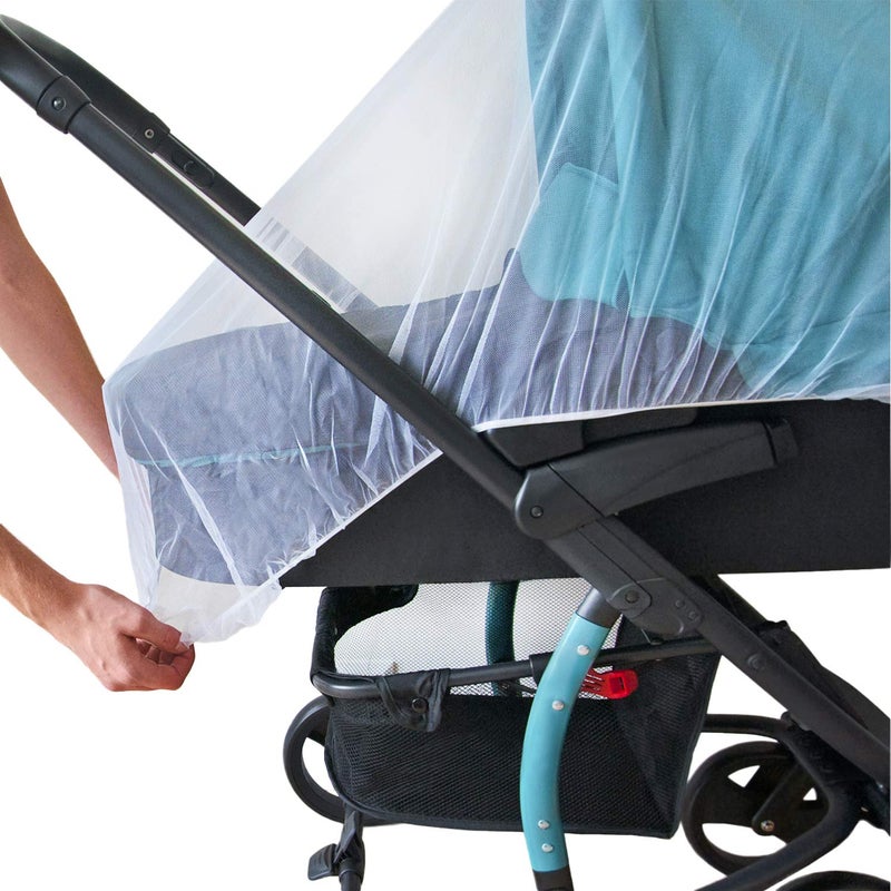 Universal Backpackers Baby Mosquito Net for Stroller, Car Seat & Bassinet – Premium Infant Bug Netting for Jogger, Carrier & Pack N Play – Toddler Canopy & Gift Packaging White - Image 5